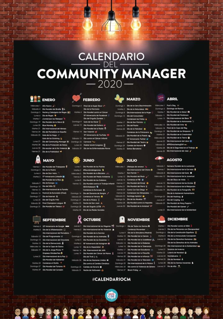 El Calendario del Community Manager 2020